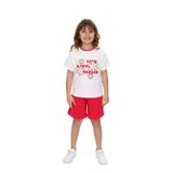 Toontoy Kız Çocuk Çiçek Baskılı Şortlu Takım Koyu Fuşya 3 YAŞ