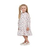 TOONTOY Kız Çocuk Çiçek Desenli Elbise, 2 YAŞ, 24817, Koyu Pudra, Kız Çocuklar