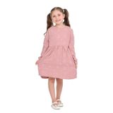 TOONTOY Kız Çocuk Çiçek Nakışlı Elbise, 6-7 Yaş, 24815, Gül Kurusu, Kız Çocuklar