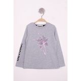 Toontoy Kız Çocuk Çiçek Nakışlı T-Shirt