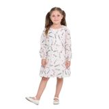 TOONTOY Kız Çocuk Çiçekli Volanlı Elbise, 2 YAŞ, 24816, Lila, Kız Çocuklar