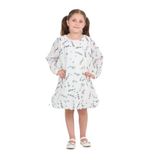 TOONTOY Kız Çocuk Çiçekli Volanlı Elbise, 3 Yaş, 24816, Yeşil, Kız Çocuklar