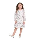 TOONTOY Kız Çocuk Çiçekli Volanlı Elbise, 4 Yaş, 24816, Lila, Kız Çocuklar