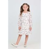 Toontoy Kız Çocuk Çiçekli Volanlı Elbise - Lila - 6 Yaş
