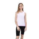 Toontoy Kız Çocuk Çizgili Atlet Açık Lila 8-9 YAŞ