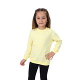 Toontoy Kız Çocuk Çizgili Sweatshirt - 2 Yaş - Açık Sarı