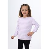 Toontoy Kız Çocuk Çizgili Sweatshirt Açık Lila 5 YAŞ