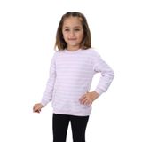 Toontoy Kız Çocuk Çizgili Sweatshirt Açık Lila 6 YAŞ