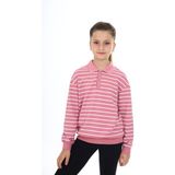 Toontoy Kız Çocuk Çizgili Sweatshirt - Gül Kurusu - 10 - 11 Yaş