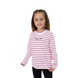 TOONTOY Kız Çocuk Çizgili Tişört 2 Yaş, 2 YAŞ, 23185, Kırmızı, Kız Çocuklar