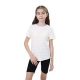 Toontoy Kız Çocuk Çizgili Tişört Açık Sarı 10-11 YAŞ