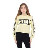 TOONTOY Kız Çocuk Cool Baskılı Sweatshirt, 8 Yaş, 12158-, Sarı, kız-çocuk