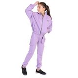Toontoy Kız Çocuk Cüzdan Detaylı Eşofman Takımı Lila 6-7 YAŞ