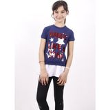 Toontoy Kız Çocuk Dance Pul Nakışlı Tunik - 8 Yaş - Lacivert