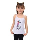 Toontoy Kız Çocuk Deniz Kızı Baskılı Pul İşlemeli Atlet Gri Melanj