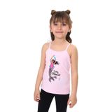 Toontoy Kız Çocuk Deniz Kızı Baskılı Pul İşlemeli Atlet Pembe