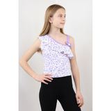 Toontoy Kız Çocuk Desenli Atlet Lila 10-11 YAŞ