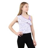 Toontoy Kız Çocuk Desenli Atlet Lila 6-7 YAŞ