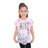 Toontoy Kız Çocuk Dijital Baskılı Tişört - 3 Yaş - Pembe