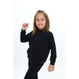 Toontoy Kız Çocuk Dik Yaka Fermuarlı Cepli Reglan Kol Örme Hırka - 2 İplik