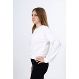 Toontoy Kız Çocuk Düşük Omuz Gazeli Okul Sweatshirt Ekru 13-14 YAŞ