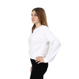 Toontoy Kız Çocuk Düşük Omuz Gazeli Okul Sweatshirt Ekru 6-7 YAŞ