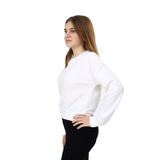 Toontoy Kız Çocuk Düşük Omuz Gazeli Okul Sweatshirt Ekru 8-9 YAŞ