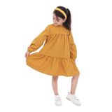 TOONTOY Kız Çocuk Elbise 3 Yaş, 3 Yaş, 22691, Hardal, Kız Çocuklar
