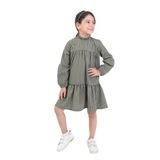 TOONTOY Kız Çocuk Elbise 4 Yaş, 4 Yaş, 22691, Haki, Kız Çocuklar