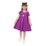 Toontoy Kız Çocuk Elbise Mor 5 YAŞ