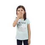 Toontoy Kız Çocuk Elmas Taş Nakışlı Tişört Mint Yeşili 3 YAŞ