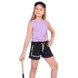 Toontoy Kız Çocuk Enjoy Today Baskılı Şort Siyah 6-7 YAŞ
