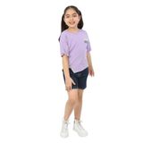 TOONTOY Kız Çocuk Enjoyment Baskılı Tişört 10-11 Yaş, 10-11 Yaş, 22147, Lila, Kız çocuk