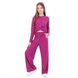 TOONTOY Kız Çocuk Eşofman Takım, 10-11 Yaş, 10-11 Yaş, 22645, Mürdüm, kız-çocuk
