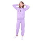 TOONTOY Kız Çocuk Eşofman Takım 6-7 Yaş, 6-7 Yaş, 22591, Lila, kız-çocuk