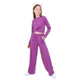 TOONTOY Kız Çocuk Eşofman Takım, 6-7 Yaş, 6-7 Yaş, 22645, Mor, kız-çocuk