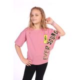 TOONTOY Kız Çocuk Ever Young Baskılı Tişört Gül Kurusu 12-13 Yaş, 12-13 Yaş, 22143, Gül Kurusu, Kız çocuk