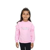 TOONTOY Kız Çocuk Fantasy Çiçek Baskılı Sweatshirt Açık Pembe, 3 Yaş, 24756, Açık Pembe, kız-çocuk