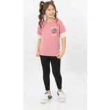 Toontoy Kız Çocuk Fearless Smile Baskılı Tişört