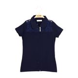 Toontoy Kız Çocuk Fermuar Kaptamalı Tişört - 6 - 7 Yaş - Lacivert
