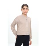 Toontoy Kız Çocuk Fermuarlı Hırka Bej 8-9 YAŞ