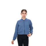 Toontoy Kız Çocuk Fermuarlı Hırka İndigo 6-7 YAŞ