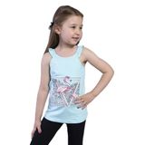 Toontoy Kız Çocuk Fırfır Detaylı Flamingo Kabartma Baskılı Atlet - 4 Yaş - Su Yeşili