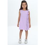 Toontoy Kız Çocuk Fırfır Ve Çıtçıt Detaylı Elbise