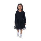 TOONTOY Kız Çocuk Fırfırlı Tüllü Elbise, 3 Yaş, 24946, Siyah, Kız Çocuklar