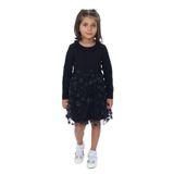 TOONTOY Kız Çocuk Fırfırlı Tüllü Elbise, 5 Yaş, 24942, Siyah, Kız Çocuklar