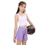Toontoy Kız Çocuk Fitilli Kumaş Şort Lila 10 YAŞ