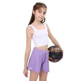 Toontoy Kız Çocuk Fitilli Kumaş Şort Lila 7 YAŞ