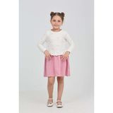 Toontoy Kız Çocuk Fiyonk Baskılı Elbise - 4 Yaş - Gül Kurusu