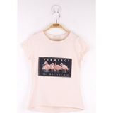 Toontoy Kız Çocuk Flamingo Baskılı T-Shirt - 8 Yaş - Pudra